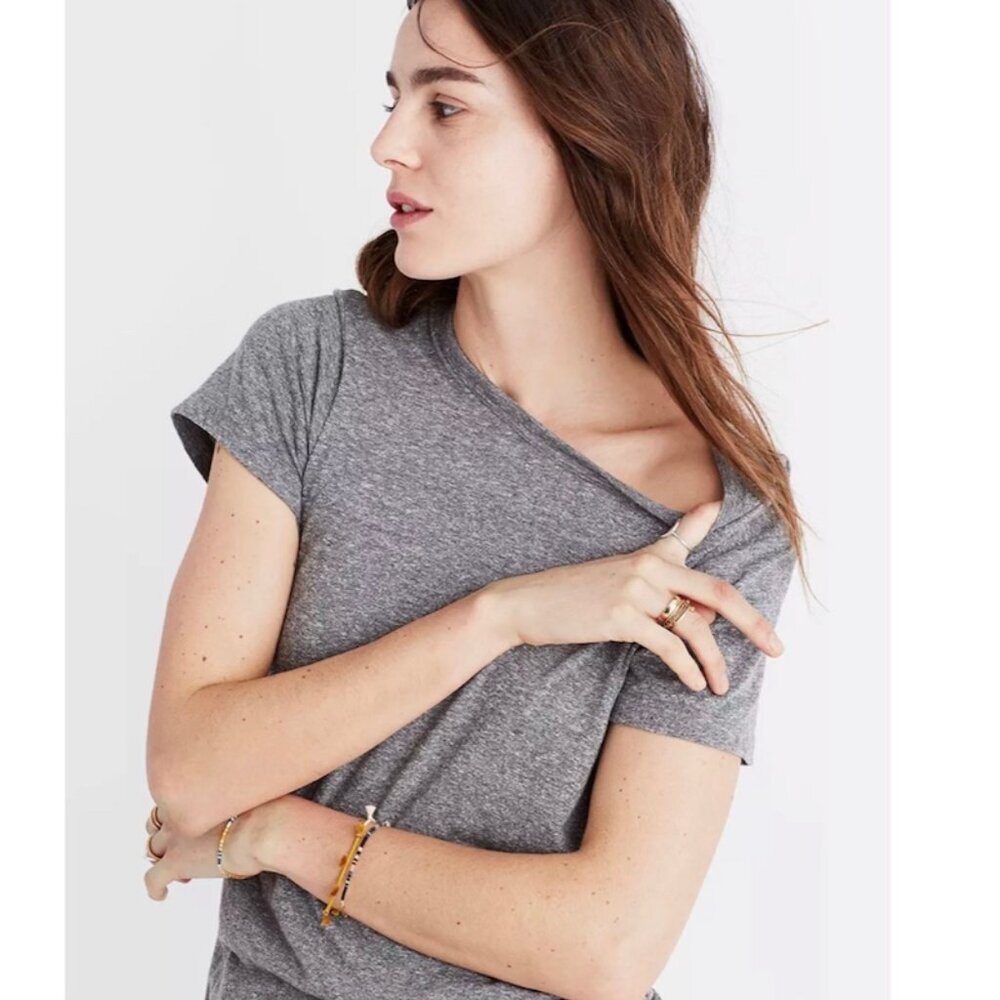NWT Madewell Tri-Blend Ex-Boyfriend Tee‎ Women's in Gray, Size 2X Plus